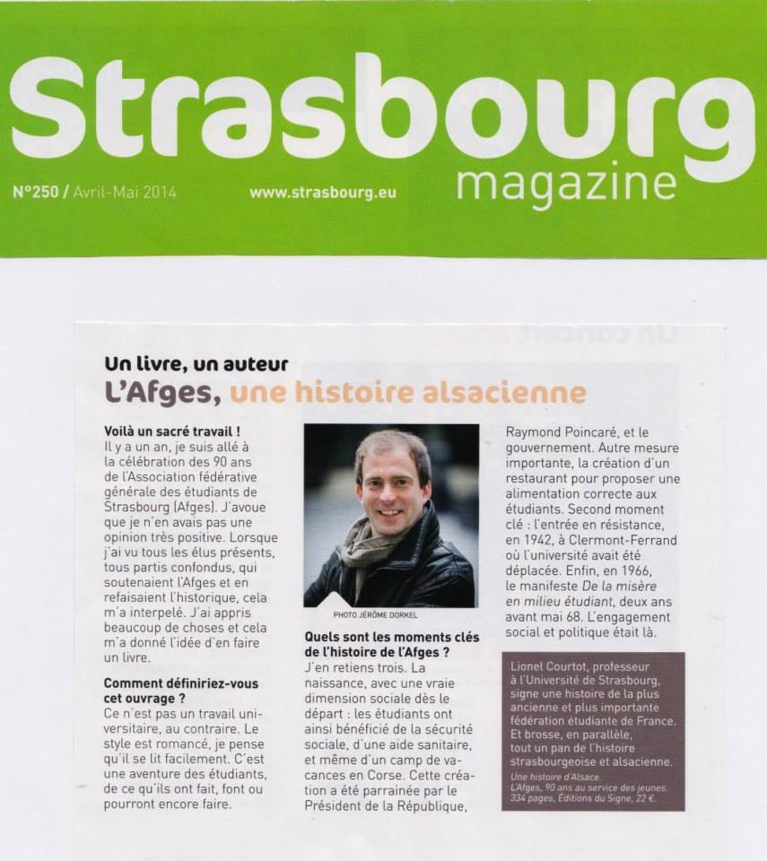 Parution dans Strasbourg Magazine